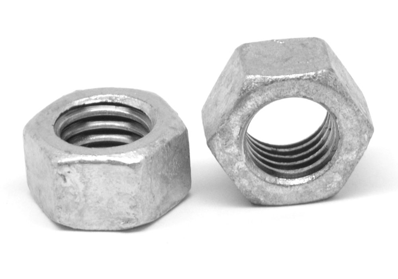 9/16"-12 Coarse Thread Finished Hex Nut Low Carbon Steel Hot Dip Galvanized