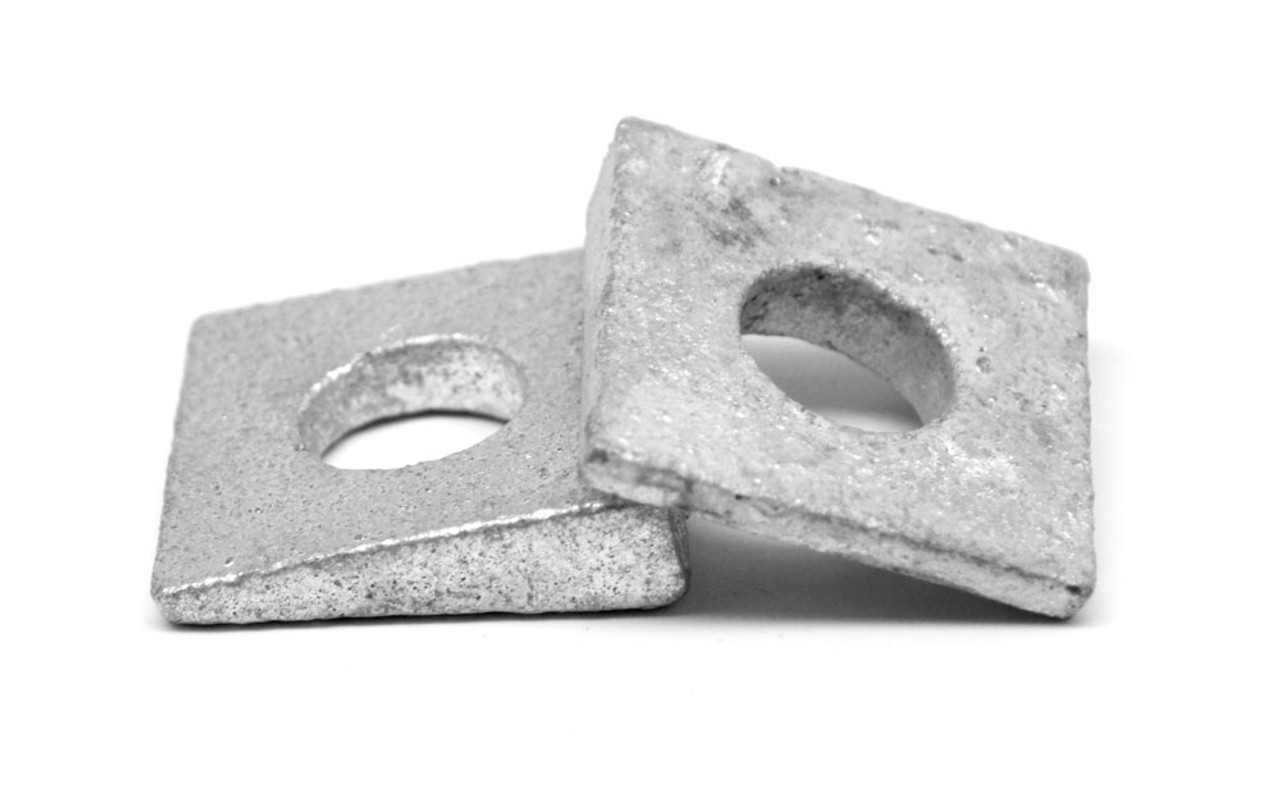1/2" Square Beveled Malleable Washer Malleable Iron Zinc Plated