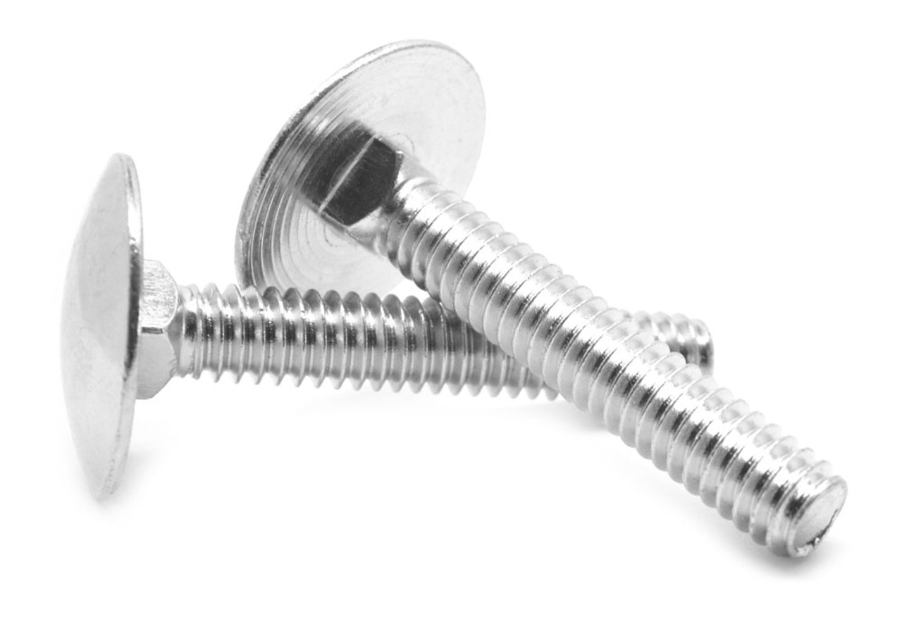 3/8"-16 x 2" (FT) Coarse Thread A307 Grade A Step Bolt Low Carbon Steel Zinc Plated