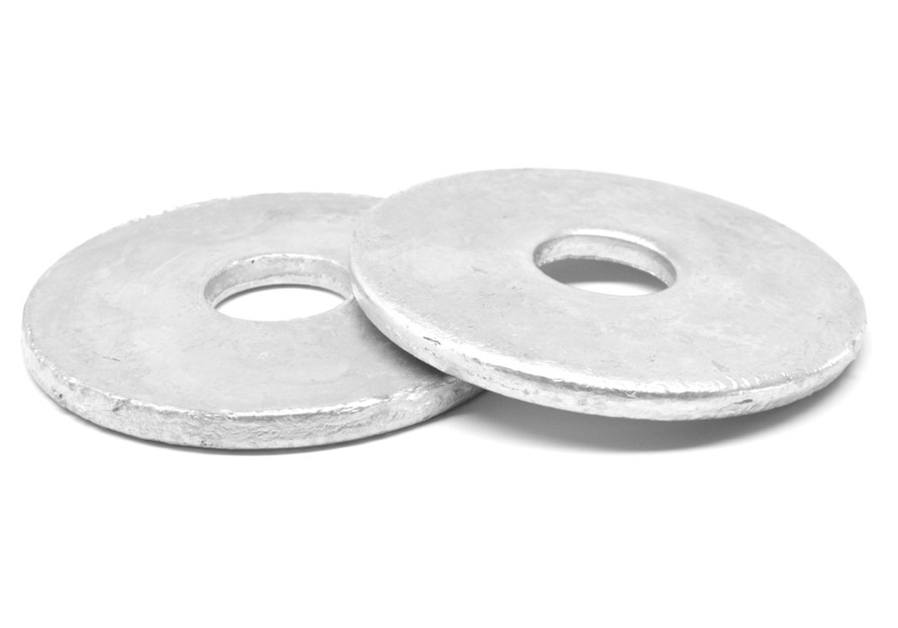 1/2" x 2 1/4" x 3/16" Round Plate Washer Low Carbon Steel Hot Dip Galvanized