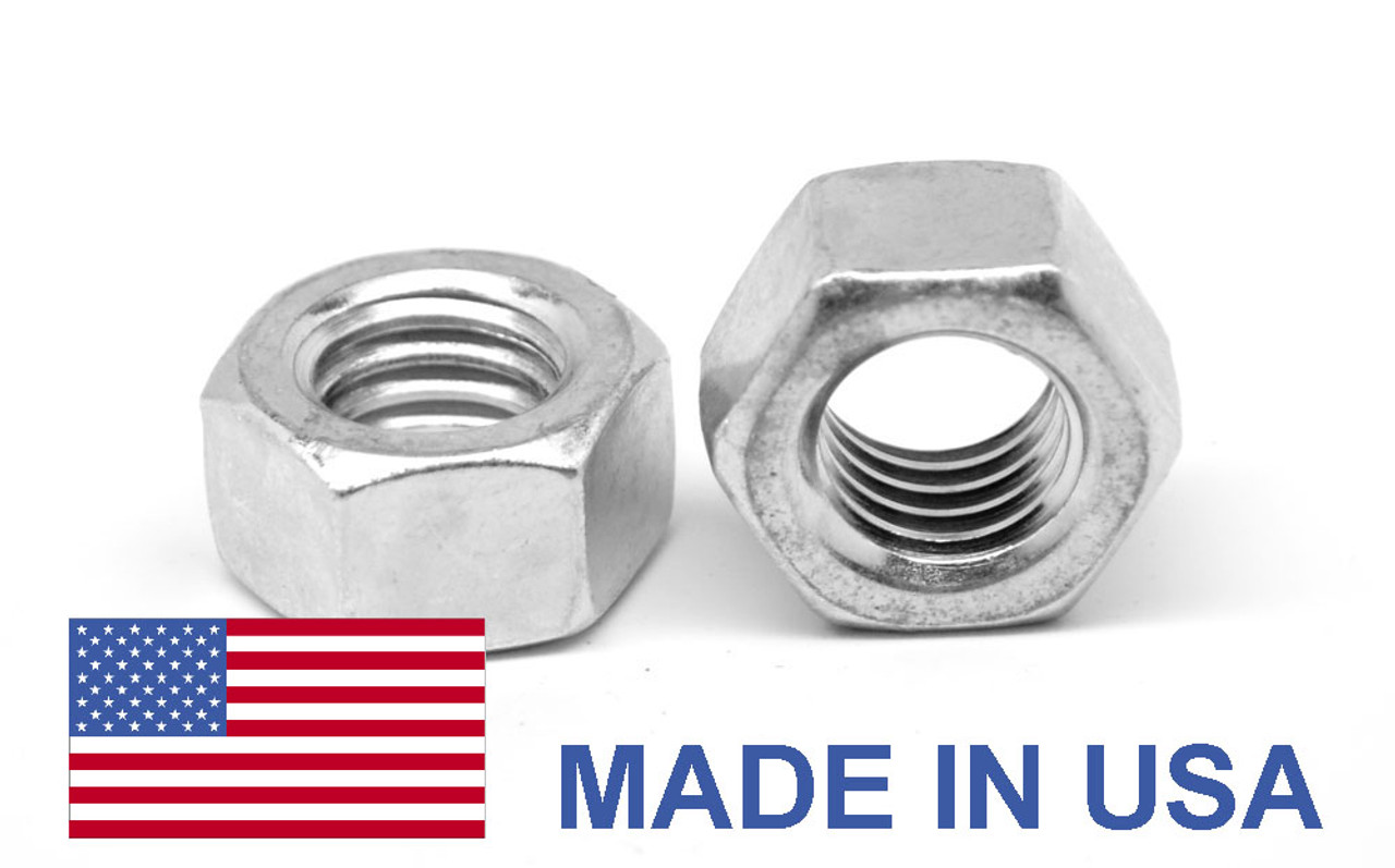 1"-8 Coarse Thread Grade 5 Finished Hex Nut - USA Medium Carbon Steel Zinc Plated