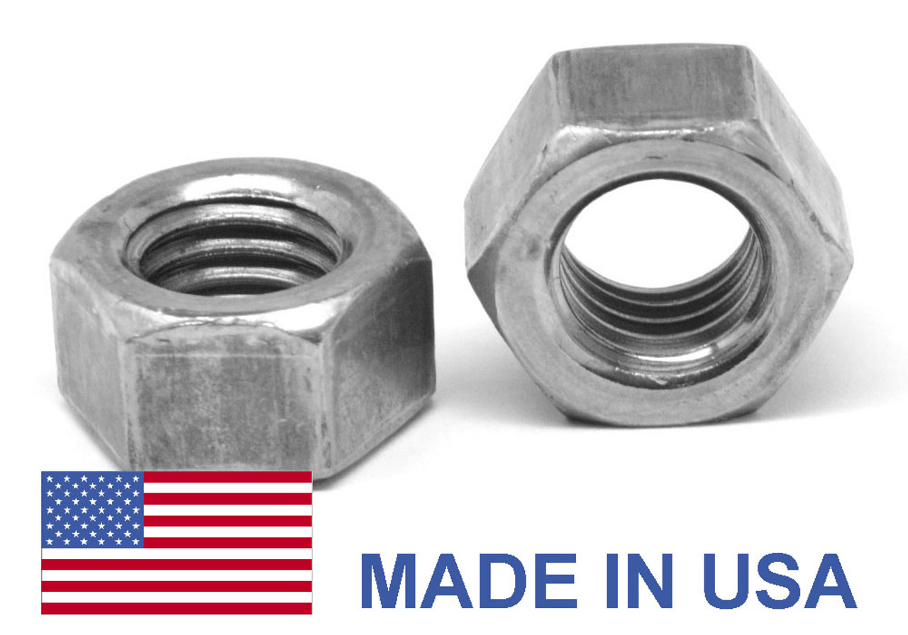 1"-8 Coarse Thread Grade 5 Finished Hex Nut - USA Medium Carbon Steel Plain Finish