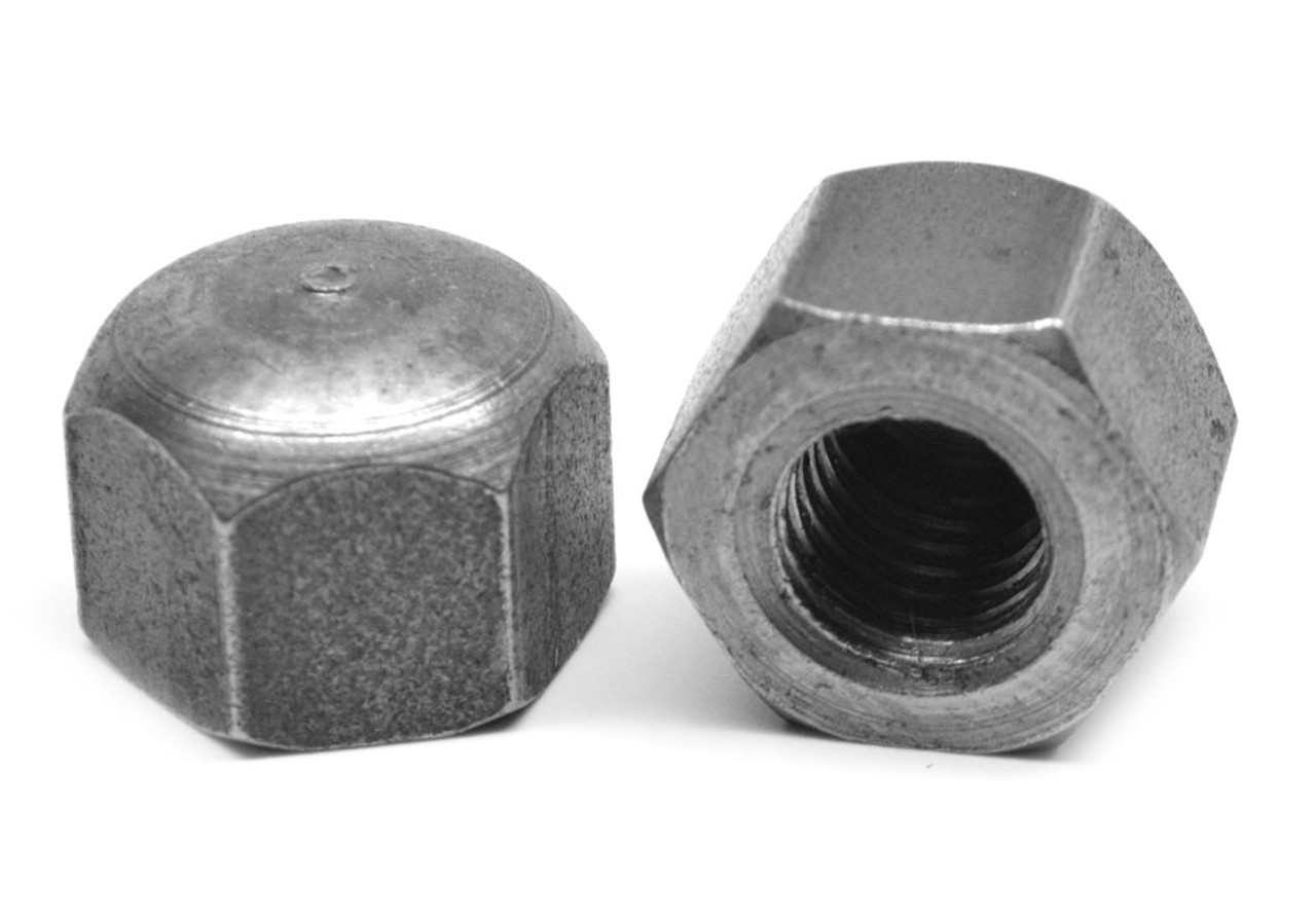 M10 x 1.50 Coarse Thread Cap Nut Low Carbon Steel Plain Finish