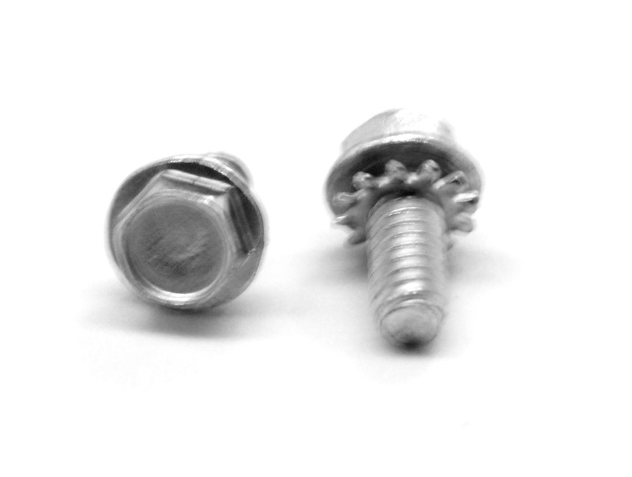#8-32 x 3/8" Coarse Thread Machine Screw SEMS Hex Washer Head External Tooth Lockwasher Low Carbon Steel Zinc Plated
