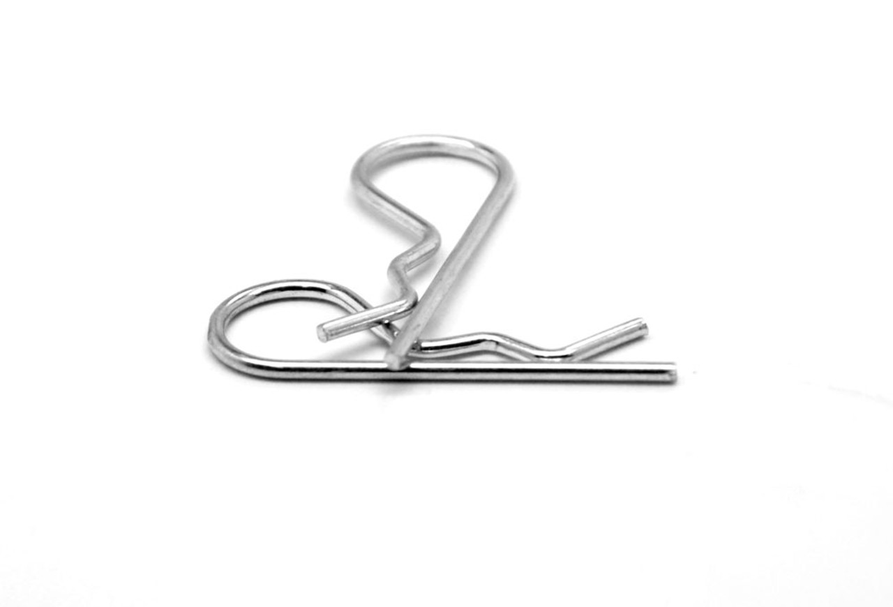 .042 x 1 Hitch Pin Clip / Hairpin Cotter Low Carbon Steel Zinc Plated