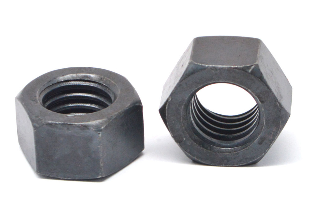 3/8-16 Coarse Thread Finished Hex Nut Low Carbon Steel Black Zinc Plated