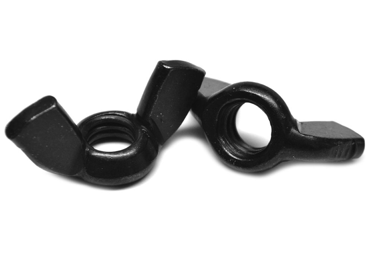 1/4-20 Coarse Thread Forged Wing Nut Low Carbon Steel Black Oxide