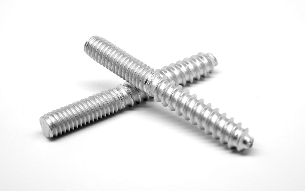 1/2-13 x 3 1/2 Coarse Thread Hanger Bolt Low Carbon Steel Zinc Plated