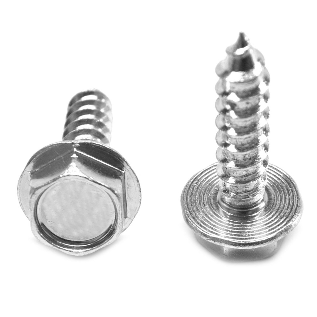 5/16-9 x 2 Hex Washer 7/16" AF High Head Lag Screw Low Carbon Steel Zinc Plated