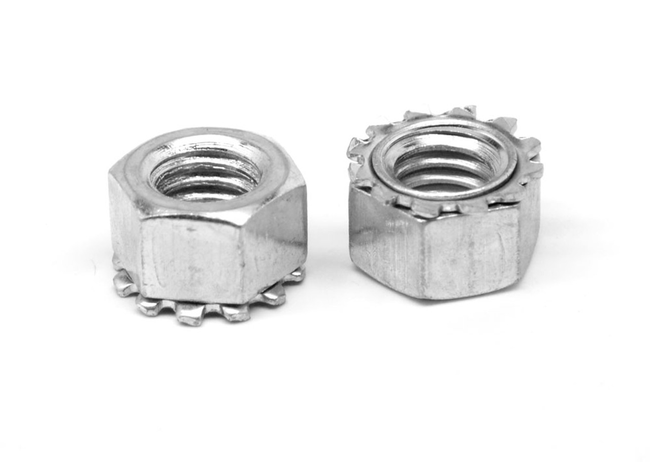 #6-32 Coarse Thread KEPS Nut with Conical Washer Low Carbon Steel Zinc Plated