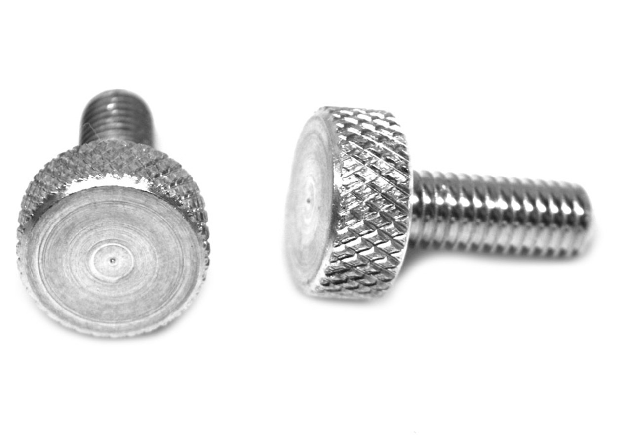 #8-32 x 9/16" (FT) Coarse Thread Knurled Thumb Screw Plain Type No Shoulder Aluminum