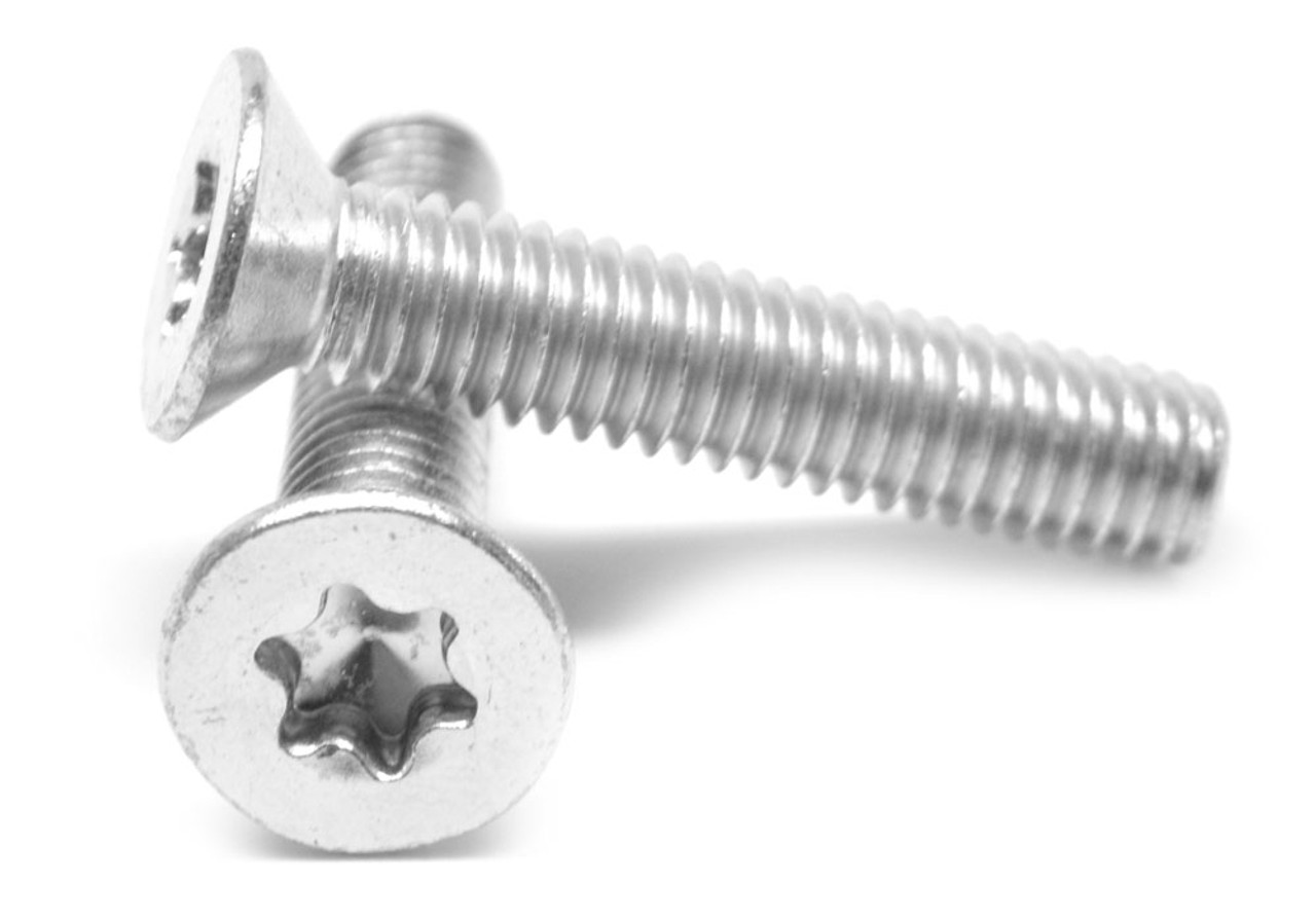 #6-32 x 5/8" (FT) Coarse Thread Machine Screw 6 Lobe Flat Head Low Carbon Steel Zinc Plated