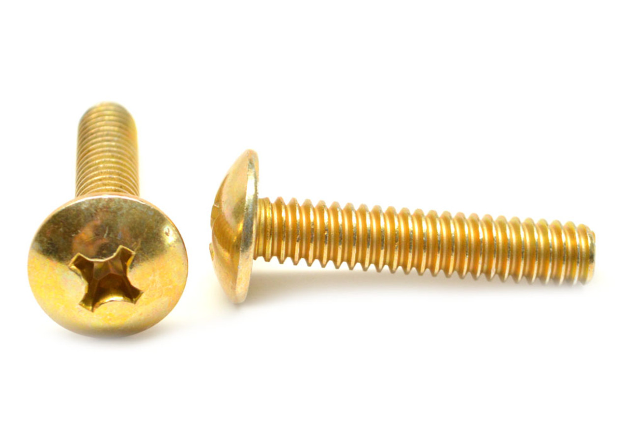 5/16-18 x 1 1/4 Coarse Thread Machine Screw Phillips Truss Head Low Carbon Steel Yellow Zinc Plated