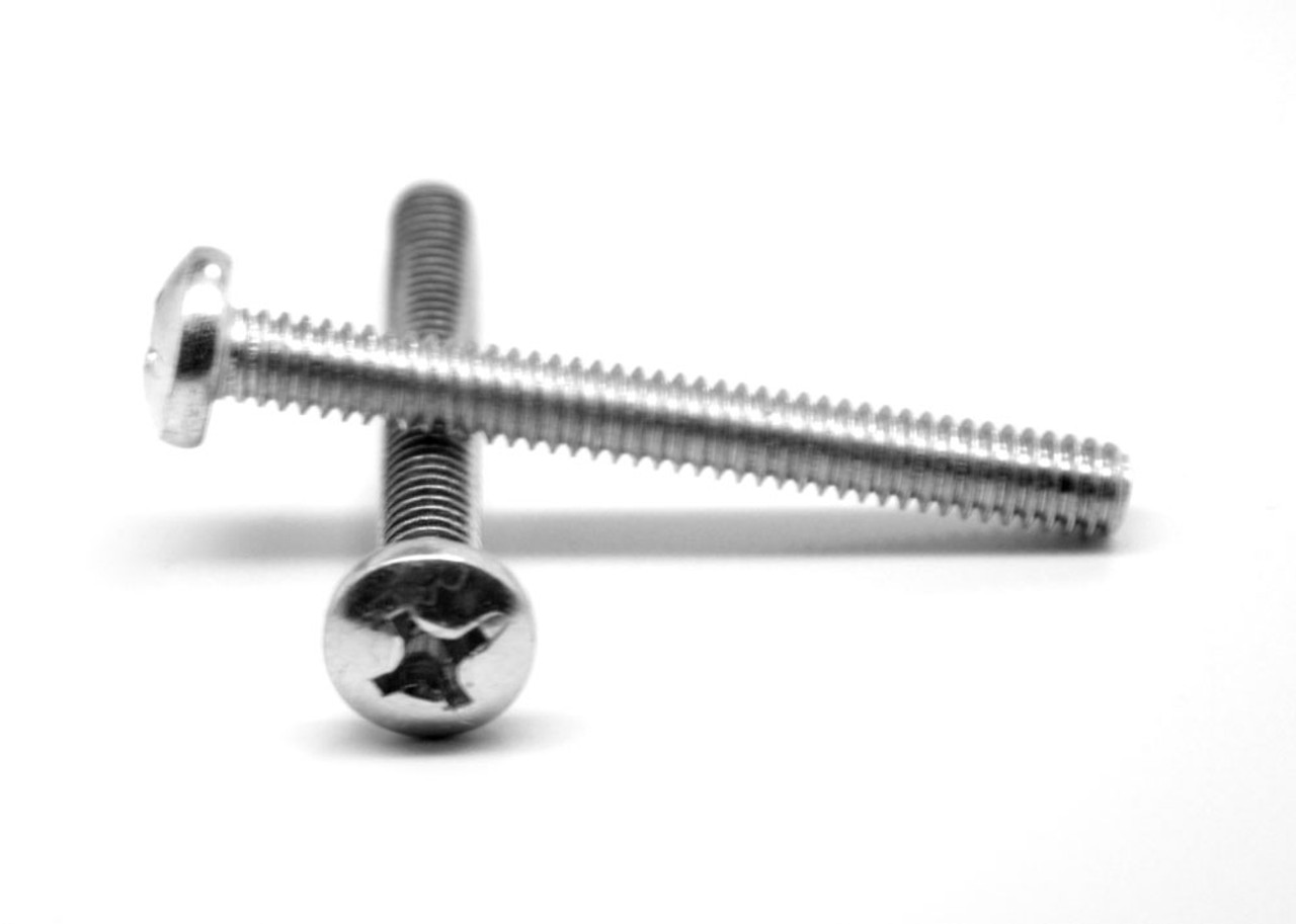 #6-32 x 1/2" (FT) Coarse Thread Machine Screw Pozidriv Pan Head Low Carbon Steel Zinc Plated