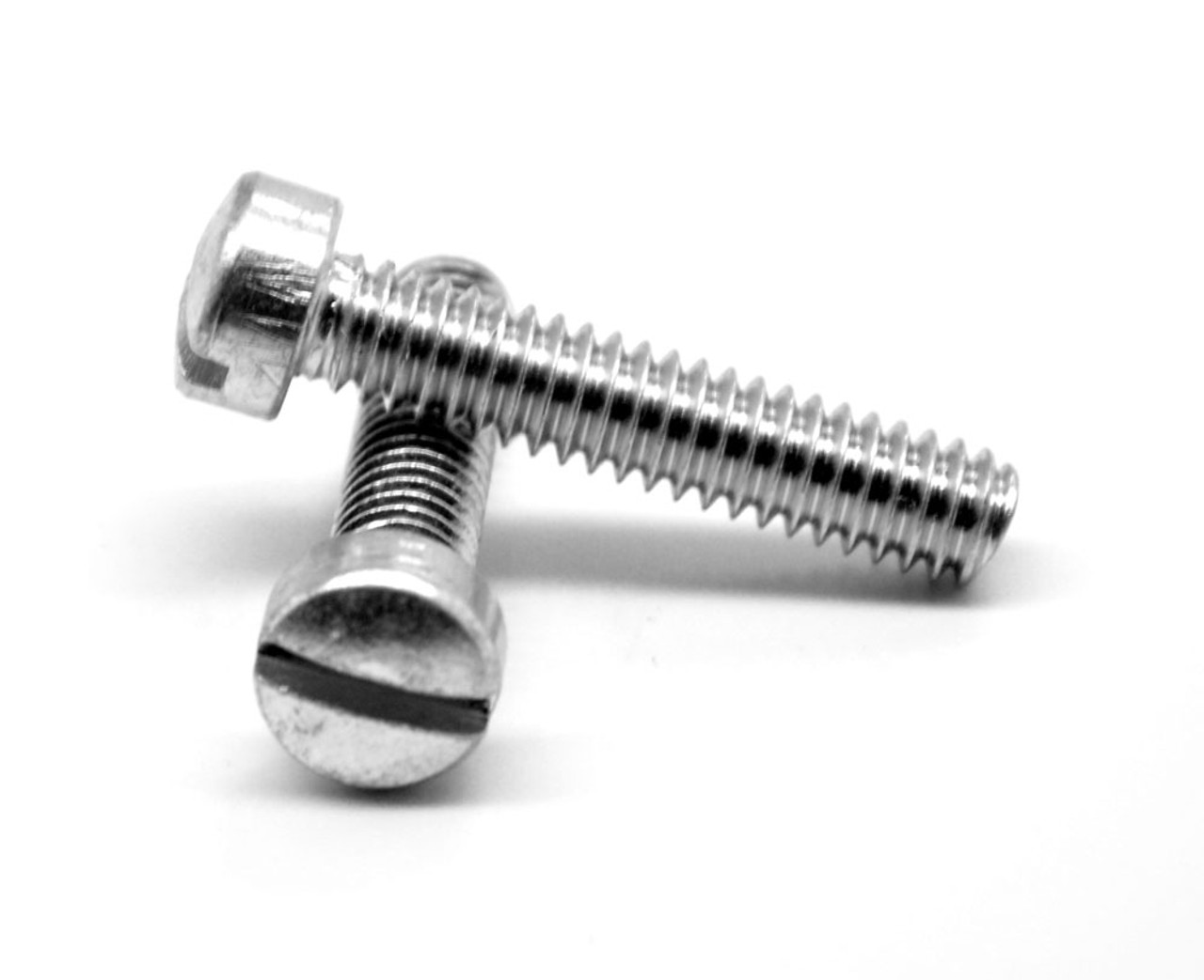 #0-80 x 1/2" (FT) Fine Thread Machine Screw Slotted Fillister Head Stainless Steel 18-8