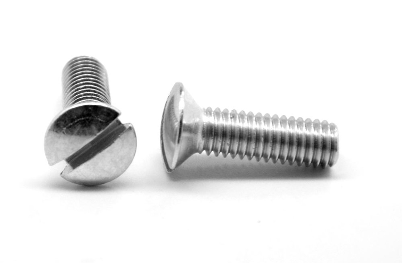 #6-32 x 5/8" (FT) Coarse Thread Machine Screw Slotted Oval Head Low Carbon Steel Zinc Plated