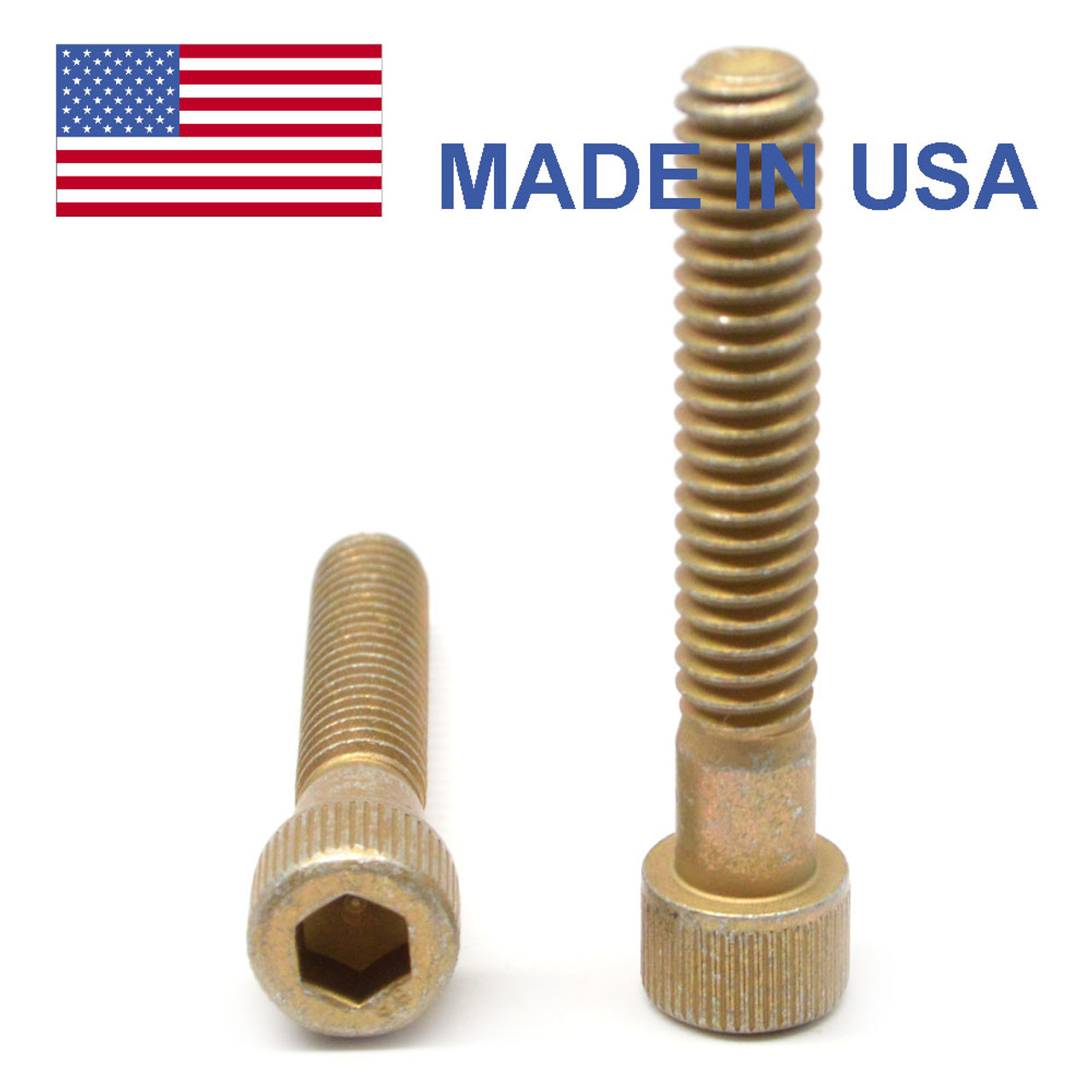 #6-32 x 1/2" Coarse Thread MS16997 Socket Head Cap Screw - USA Alloy Steel Yellow Cadmium Plated