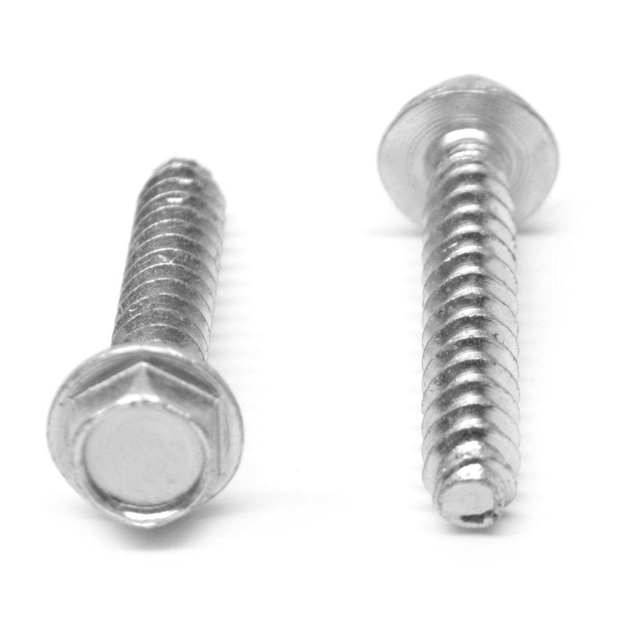 #10-14 x 3/4" (FT) Plastite?-Alternative Thread Rolling Screw Hex Washer Head Stainless Steel 18-8 Wax