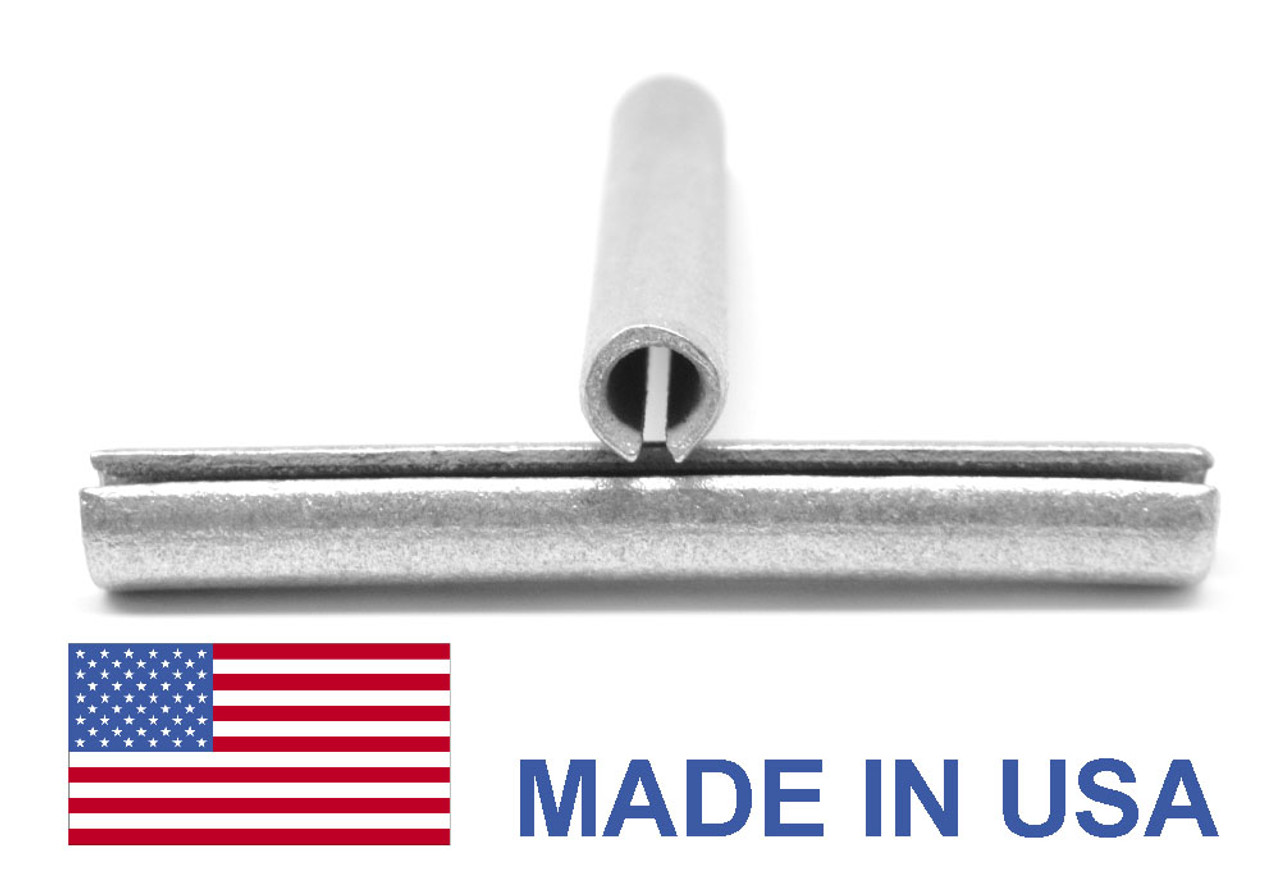 3/16 x 1 1/2 Roll Pin / Spring Pin - USA Medium Carbon Steel Mechanical Zinc