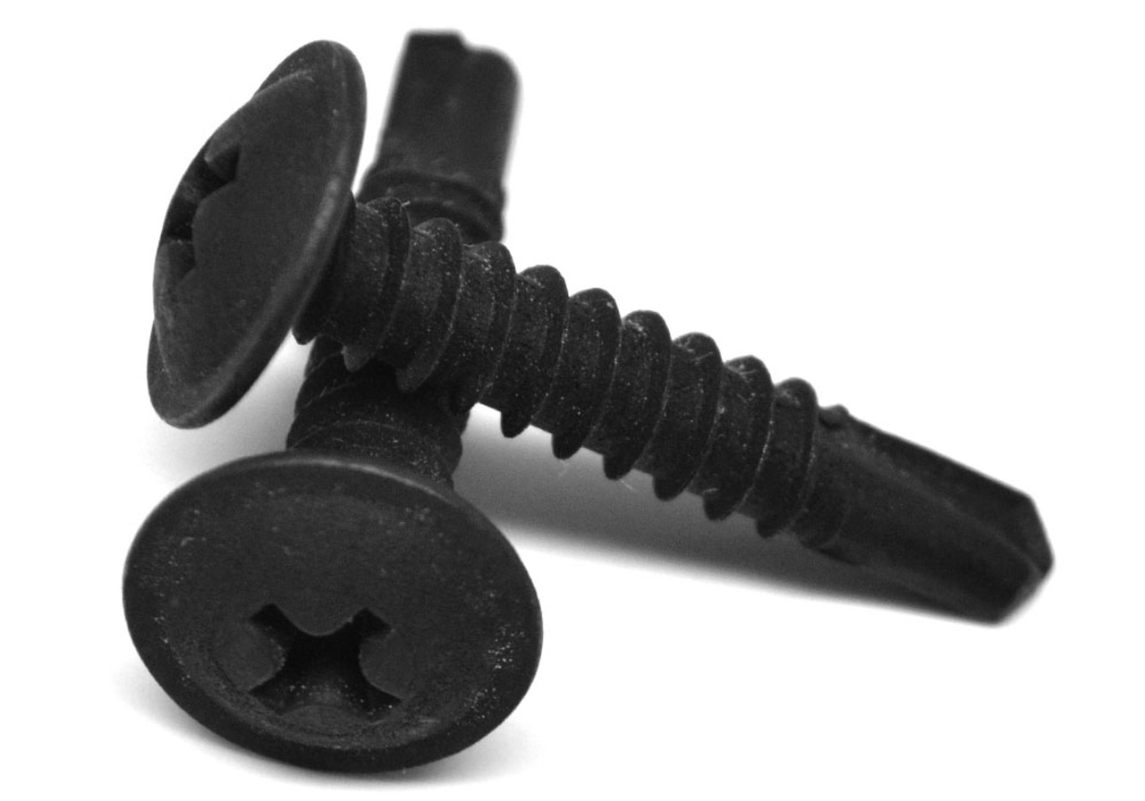 #8-18 x 1" (FT) Self Drilling Screw Phillips K-Lath #2 Point Low Carbon Steel Black Phosphate