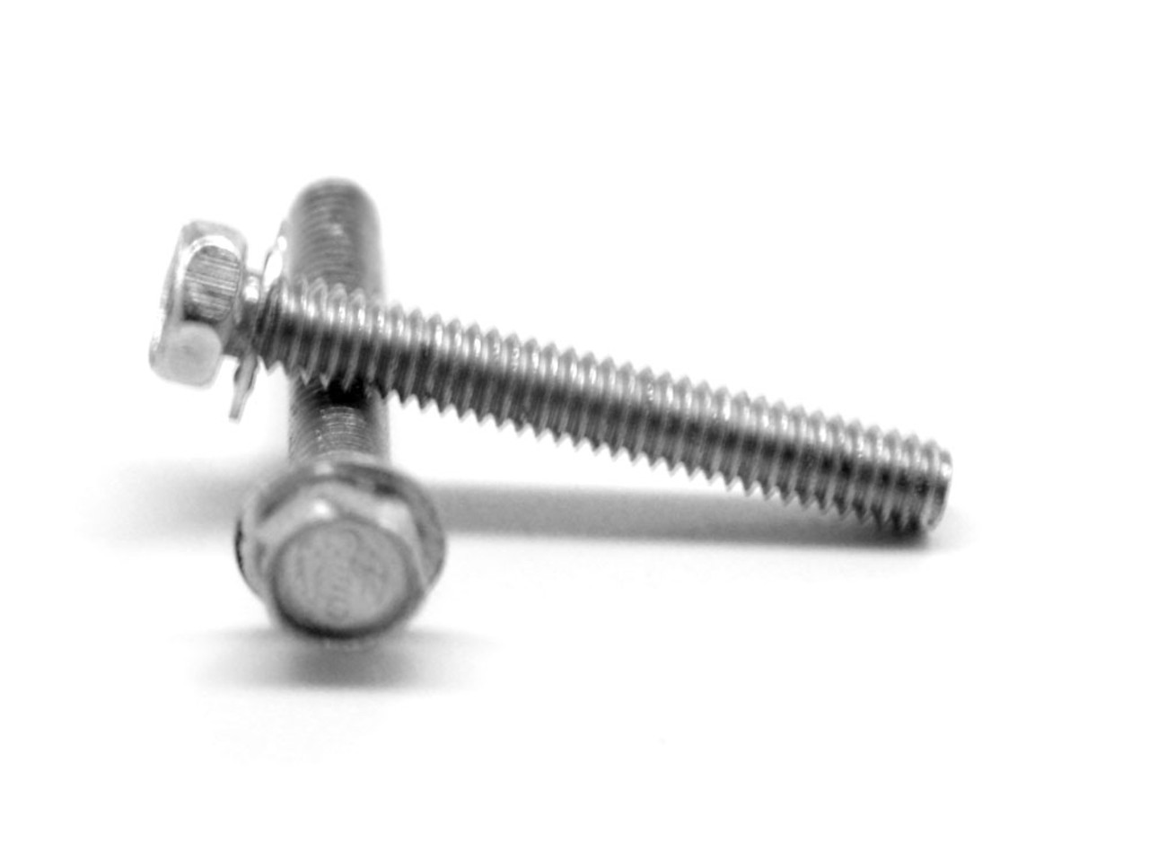 #4-40 x 3/8" (FT) Coarse Thread Machine Screw SEMS Indented Hex Head External Tooth Lockwasher Low Carbon Steel Zinc Plated