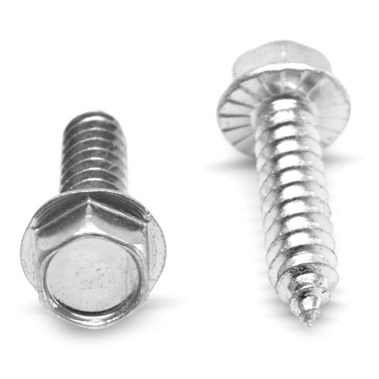 #14-10 x 3/4" (FT) 7/16" AF Sheet Metal Screw Hex Washer Head with Serration Type A Low Carbon Steel Zinc Plated