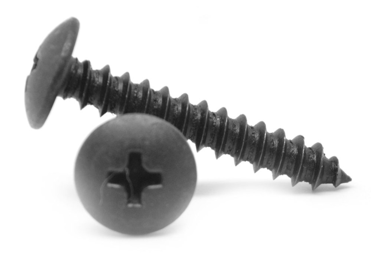 #10-12 x 1" (FT) Sheet Metal Screw Phillips Truss Head Type A Low Carbon Steel Black Oxide