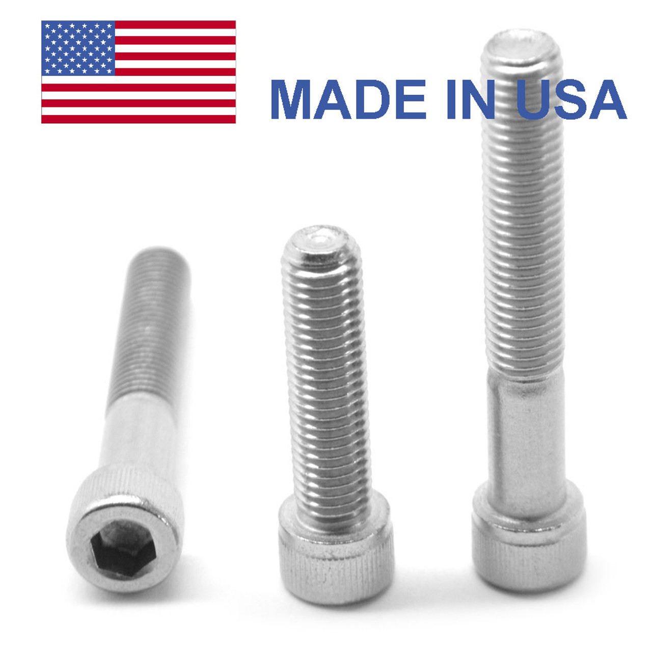 #8-32 x 1/4" Coarse Thread Socket Head Cap Screw - USA Alloy Steel Zinc Plated