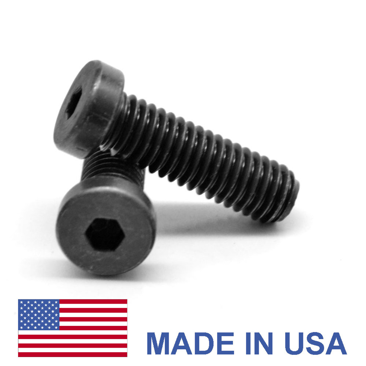 #10-32 x 3/4" Fine Thread Socket Low Head Cap Screw - USA Alloy Steel Black Oxide
