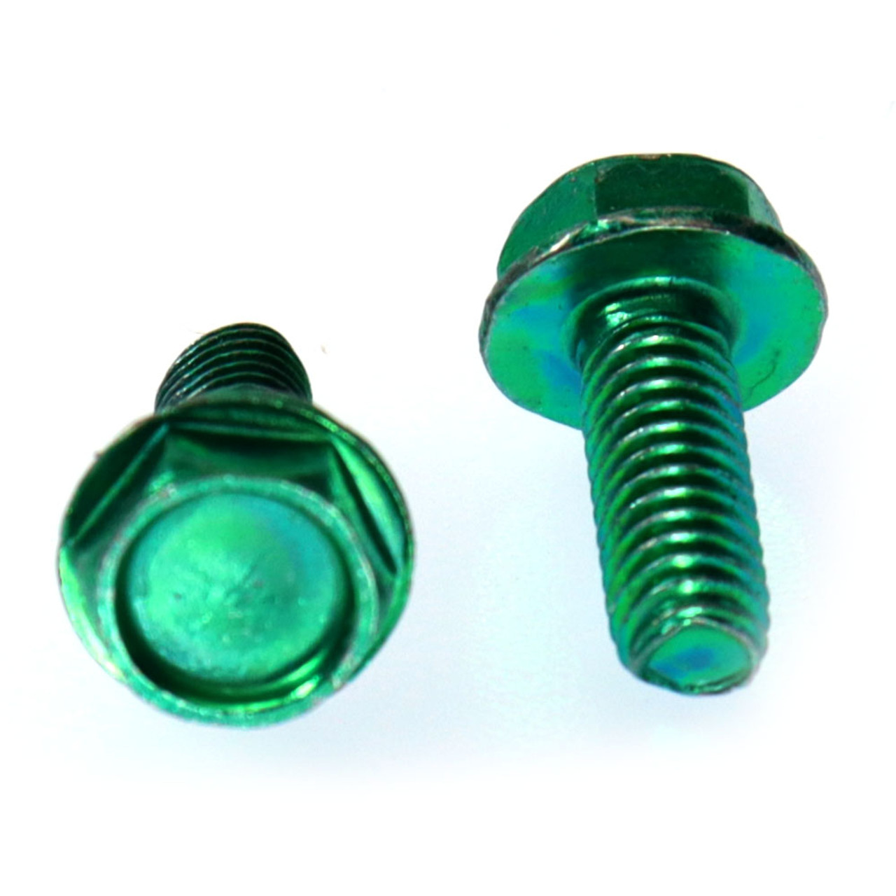 #8-32 x 1/4" (FT) Coarse Thread Taptite?-Alternative Thread Rolling Screw Hex Washer Head Low Carbon Steel Green Zinc Plated / Wax