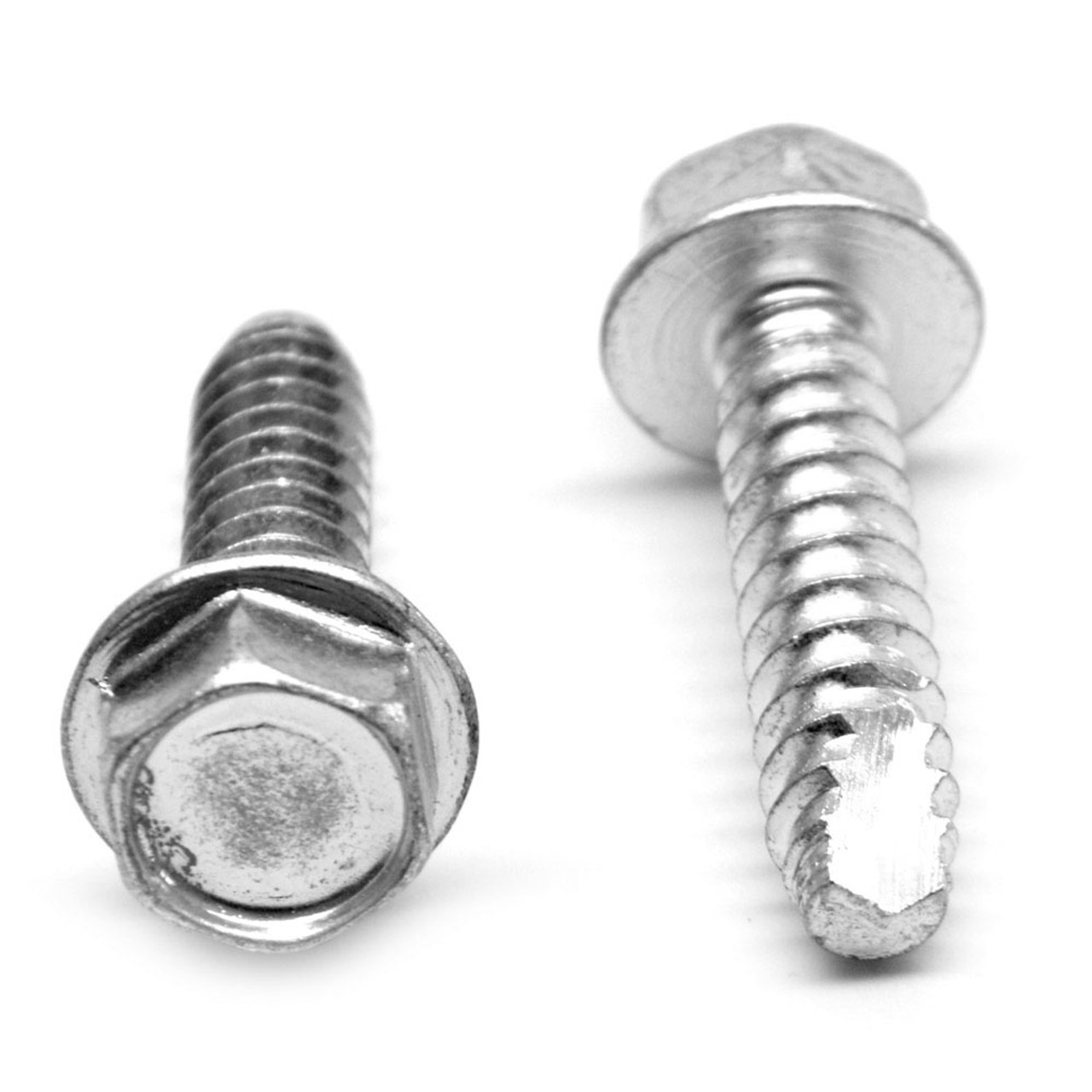 1/4-14 x 3/4 Thread Cutting Screw Hex Washer Head Type 25 Low Carbon Steel Zinc Plated