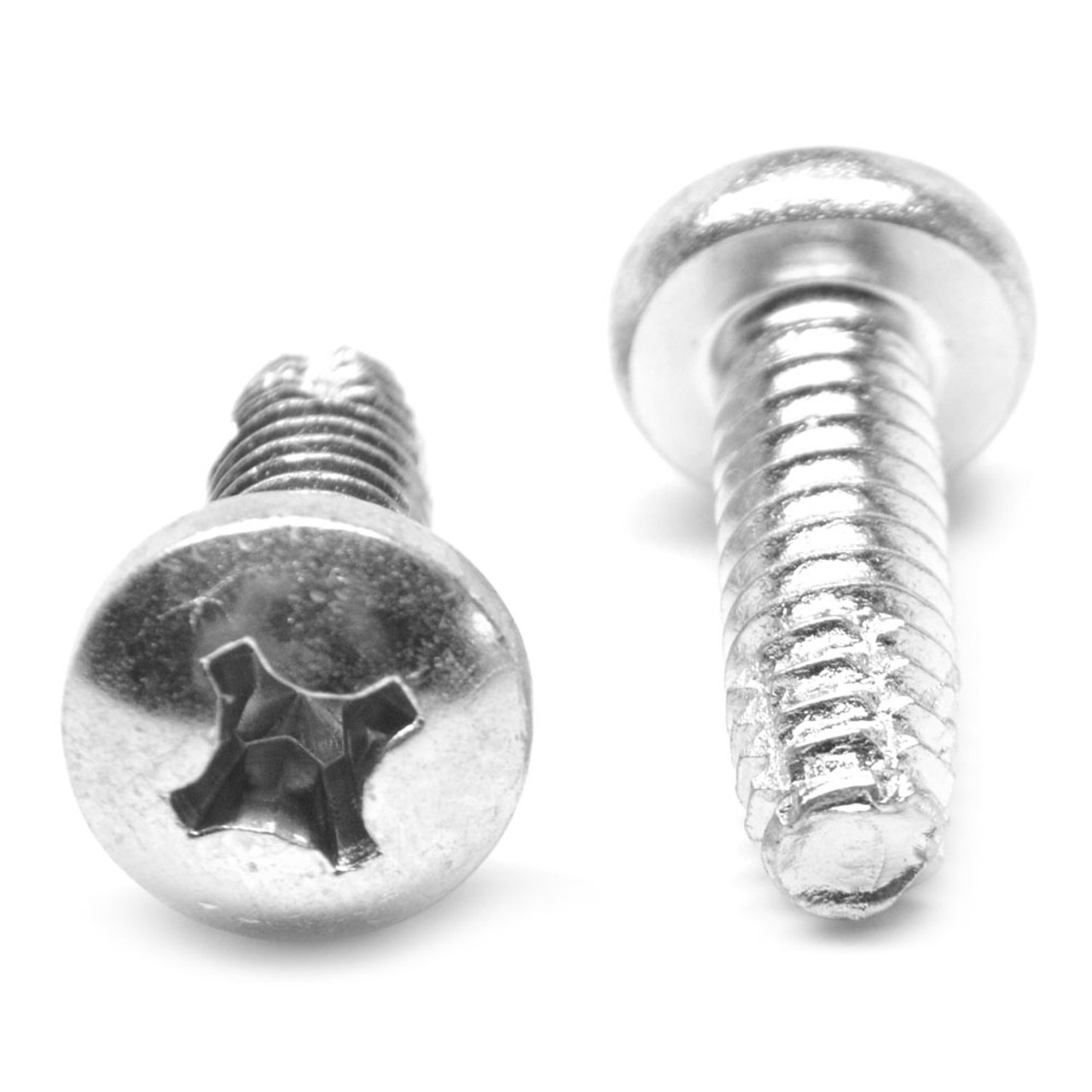 #10-24 x 1/2" (FT) Coarse Thread Thread Cutting Screw Phillips Pan Head Type F Stainless Steel 18-8