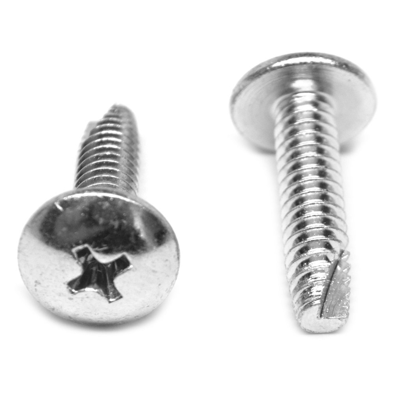 #10-24 x 1/2" (FT) Coarse Thread Thread Cutting Screw Phillips Truss Head Type 23 Low Carbon Steel Zinc Plated