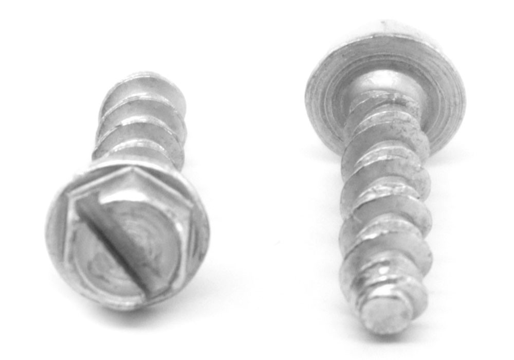 1/4-15 x 1 Thread Cutting Screw Hi-Low Slotted Hex Washer Head