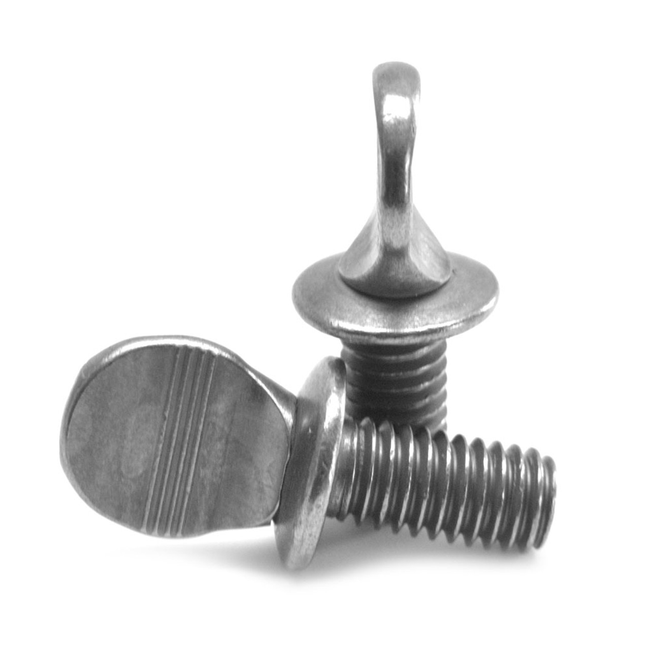 #6-32 x 1/2" (FT) Coarse Thread Thumb Screw Type A With Shoulder Low Carbon Steel Plain Finish