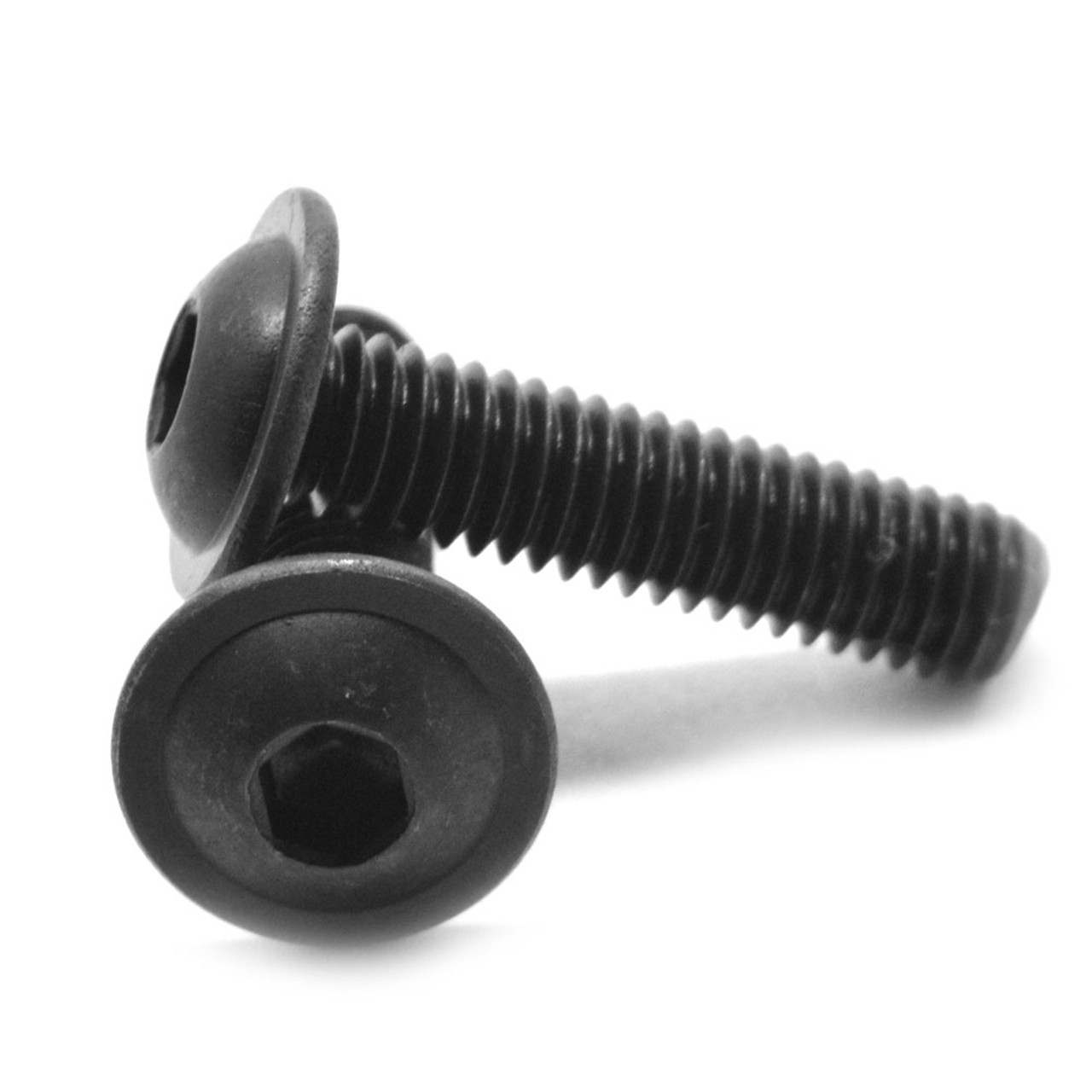 M8 x 1.25 x 30 MM (FT) Coarse Thread ISO 7380-2 Class 10.9 Flange Socket Button Head Cap Screw Alloy Steel Black Oxide
