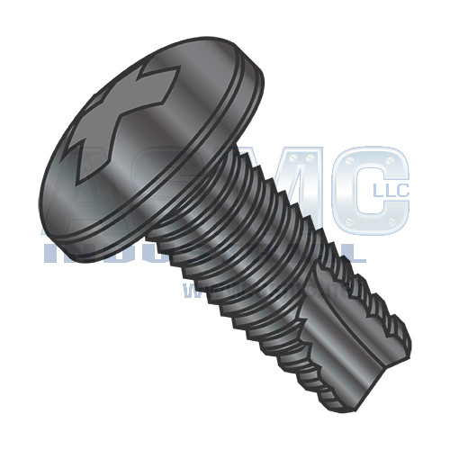 4-40X1/2 Phillips Pan Thread Cutting Screw Type 23 Fully Threaded Black Oxide