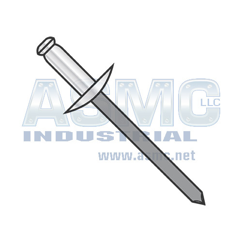5/32X.12-.18 Large Flange Aluminum Rivet With Steel Mandrel