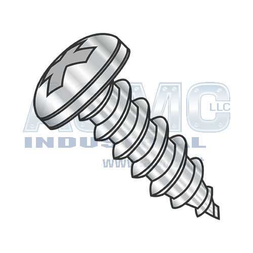 7-16X3/4 Phillips Pan Self Tapping Screw Type A Fully Threaded 18 8 Stainless Steel