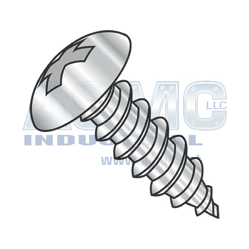 8-15X1 3/4 Phillips Truss Self Tapping Screw Type A Full Thread 18 8 Stainless