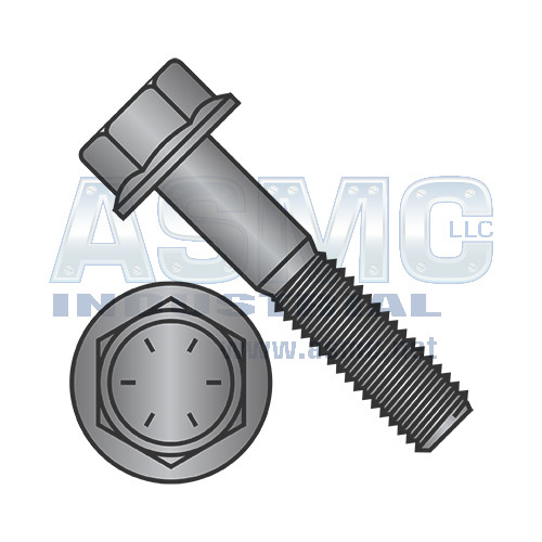 1/2-13X1 1/4 Hex Head Flange Non Serrated Frame Bolt IFI-111 2002 Grade 8 Black Phosphate