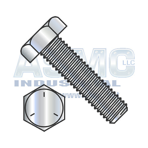 7/8-9X4 1/2 Hex Tap Bolt Grade 5 Fully Threaded Zinc