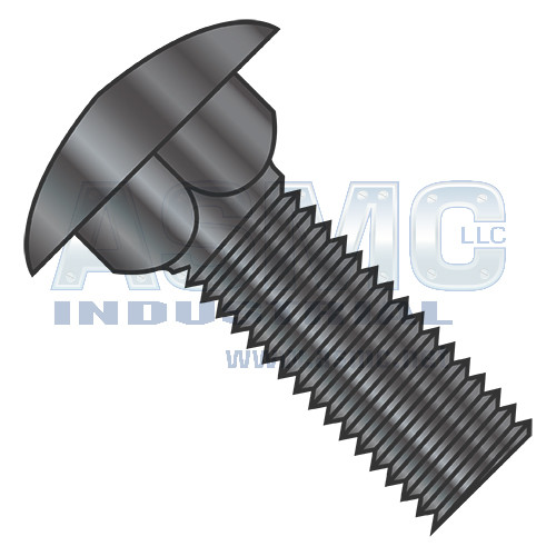 1/4-20X3/4 Carriage Bolt Fully Threaded Black Zinc