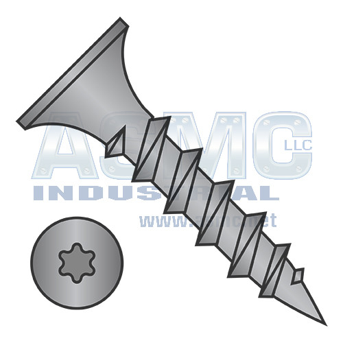 8X4 6 Lobe Bugle Head Coarse Thread Drywall Screw Black Phosphate Particle Board