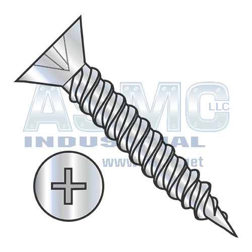 6-18X1/2 Phillips Flat Hinge Screw Twinfast Fine Thread Fully Threaded Zinc