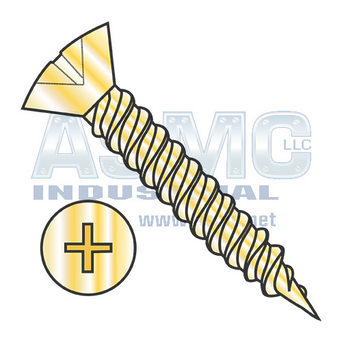 6-18X5/8 Phil Oval Hinge Screw Twinfast Fine Thread Full Thread Steel Bright Brass Finish