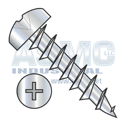 8-11X5/8 Phillips Pan Deep Thread Wood Screw Full Thread Zinc Bake
