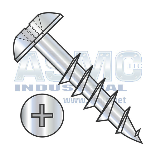 8-11X1 1/2 Phillips Truss Deep Thread Wood Screw 2/3 Thread Zinc Bake