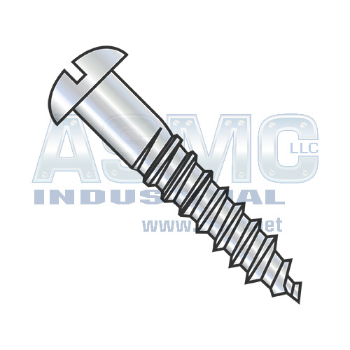 5-20X1/2 Slotted Round Full Body Wood Screw Zinc