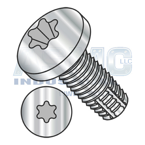 10-24X1/2 Six Lobe Pan Thread Cutting Screw Type F Fully Threaded 18 8 Stainless Steel